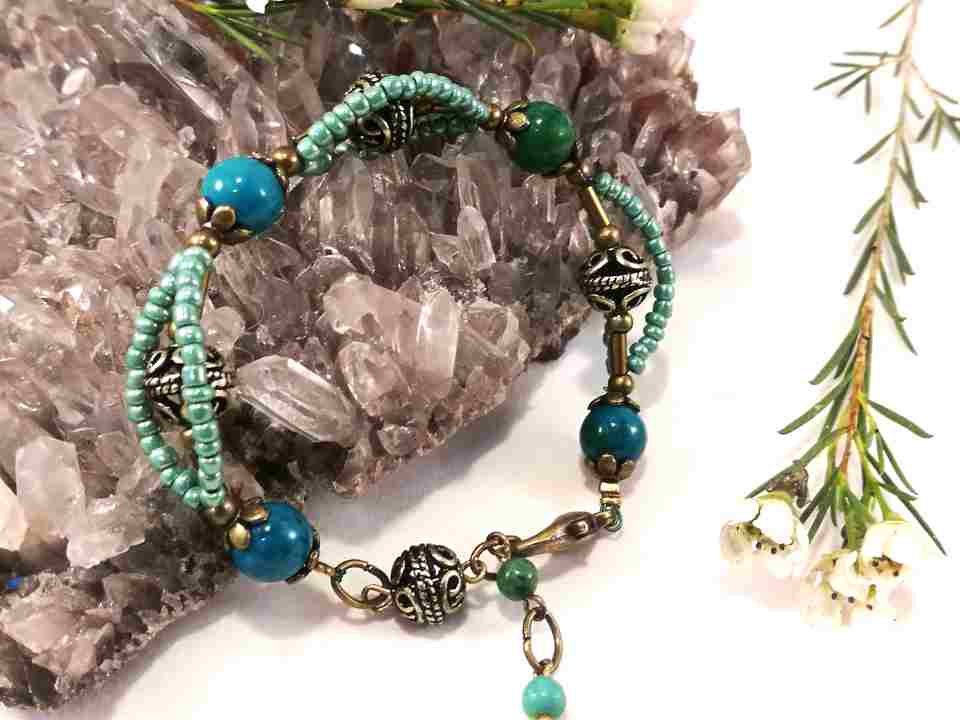 bracelet-turquoise-3rangs-en-chrysocolle
