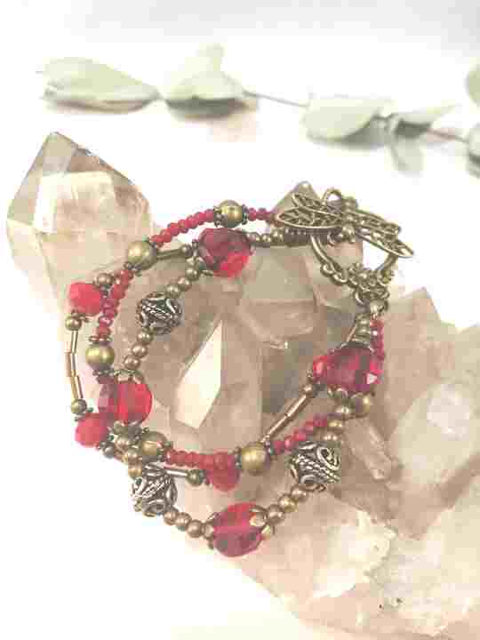 bracelet-rouge-3rangs-en-cristal-de-boheme